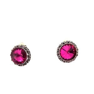 2 Pair Paparazzi Clip-on Earrings Pink Silver Tone